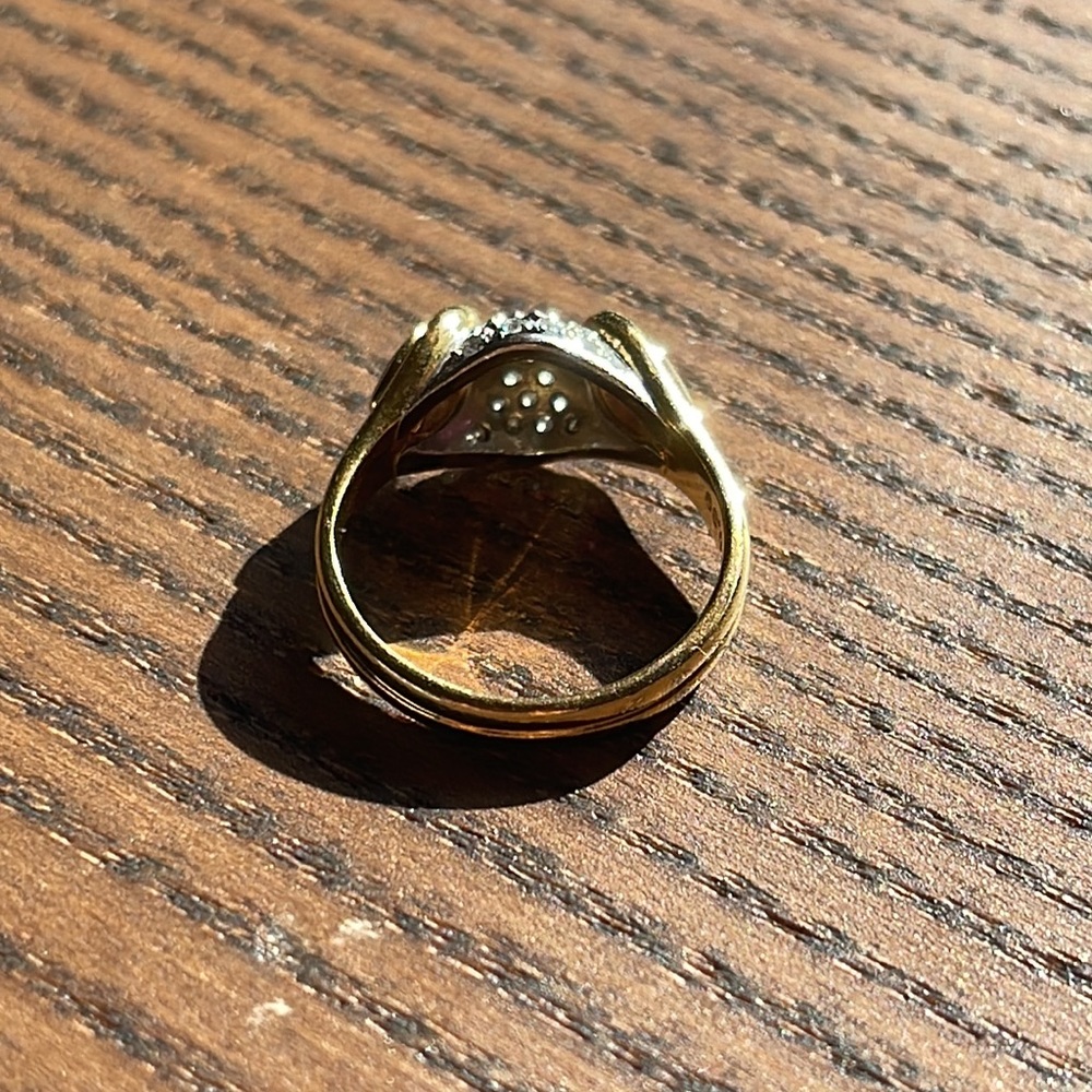 Ruby and Diamond Authentic Gold Ring - Picture 3 of 5